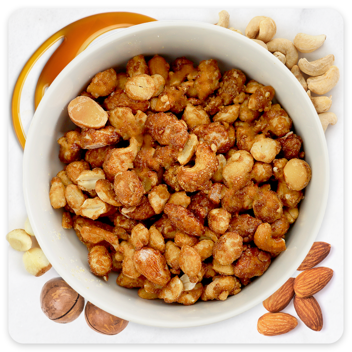 Premium Caramel Coated Nuts Mix