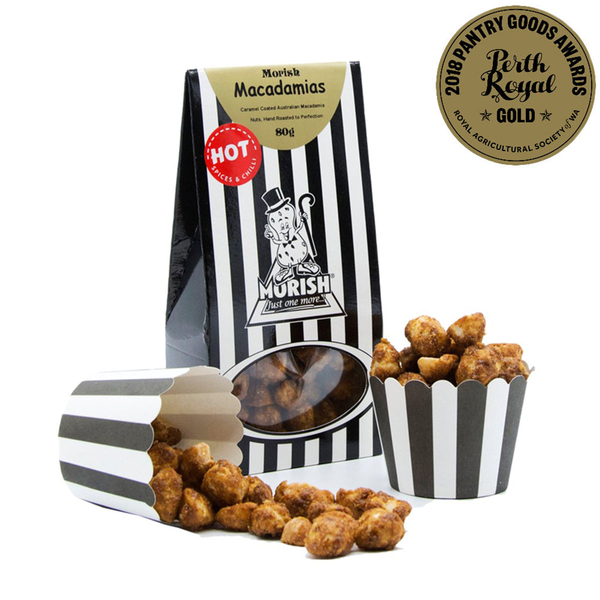 Macadamias Caramel Coated - Hot & Spicy